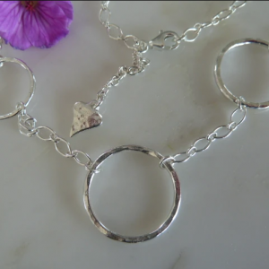 Three silver Circle Pendant