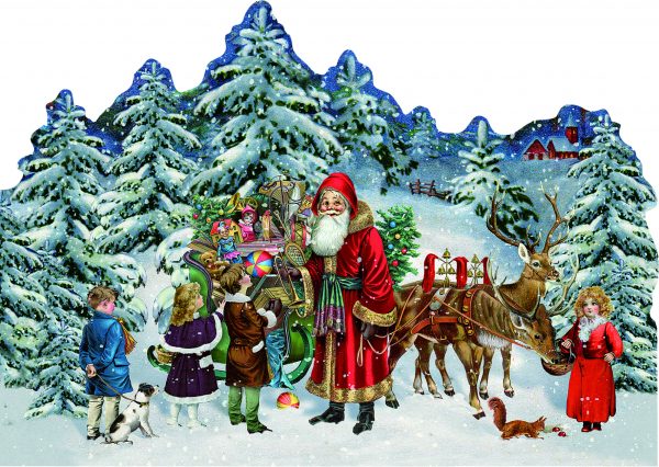 Coppenrath Advent Calendar Card - Santa's Sleigh