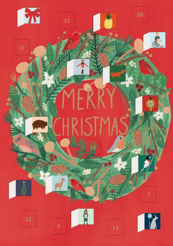 RLB Advent Calendar Card - Christmas Wreath