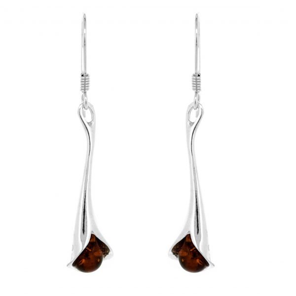 Amber Flutes Earrings - Cognac