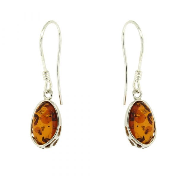 Amber Giraffe Pattern Earrings