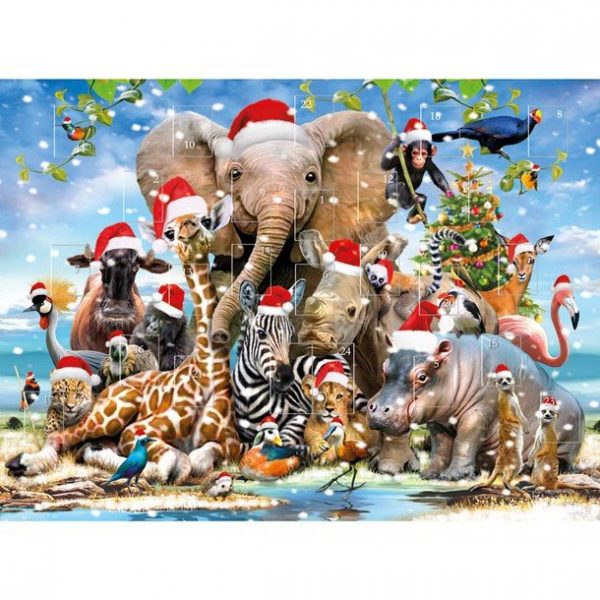 Festive Safari Animals Advent Calendar