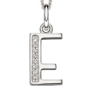 Art Deco Initial 'E' Pendant