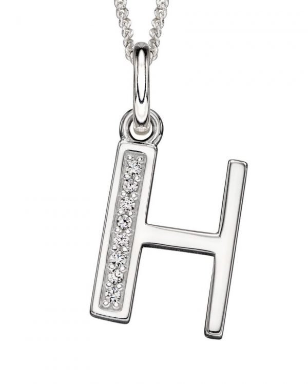 Art Deco Initial 'H' Pendant