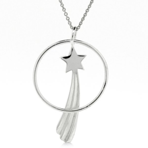 Circle Shooting Star Pendant & Chain
