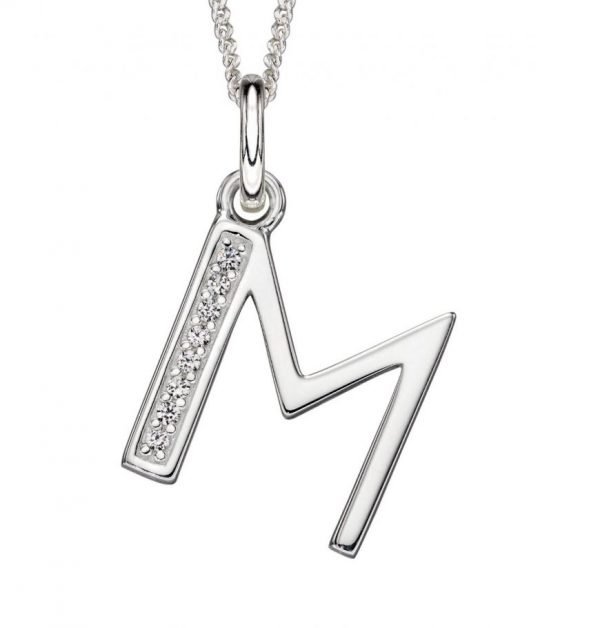 Art Deco Initial 'M' Pendant