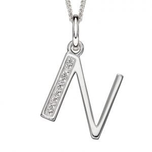 Art Deco Initial 'N' Pendant