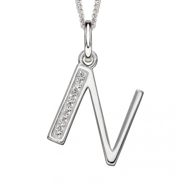 Art Deco Initial 'N' Pendant