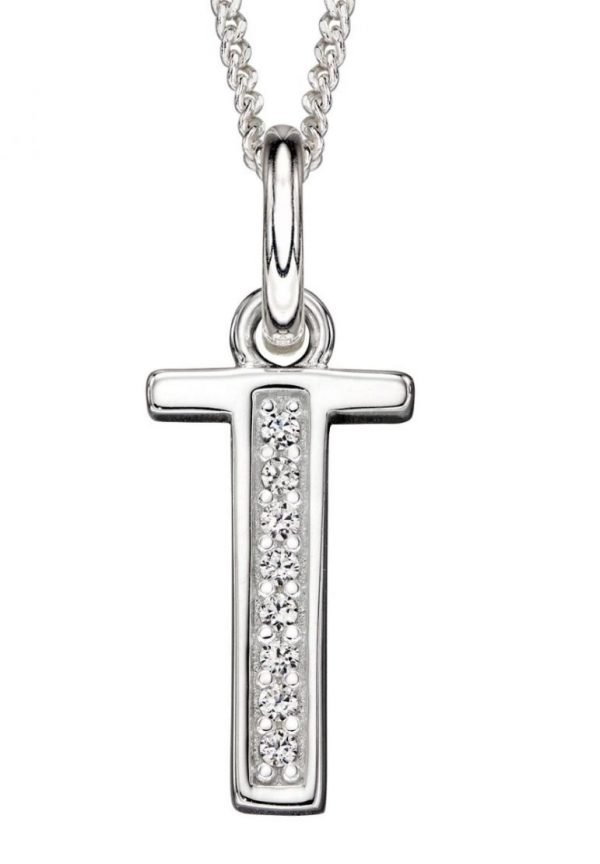 Art Deco Initial 'T' Pendant