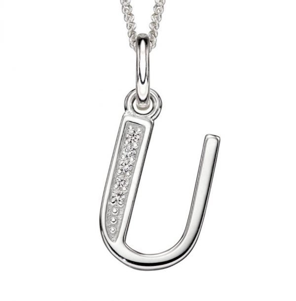 Art Deco Initial 'U' Pendant