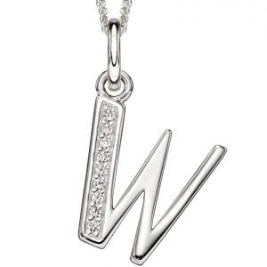 Art Deco Initial 'W' Pendant