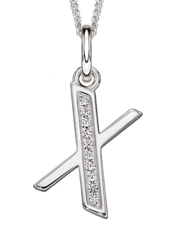 Art Deco Initial 'X' Pendant