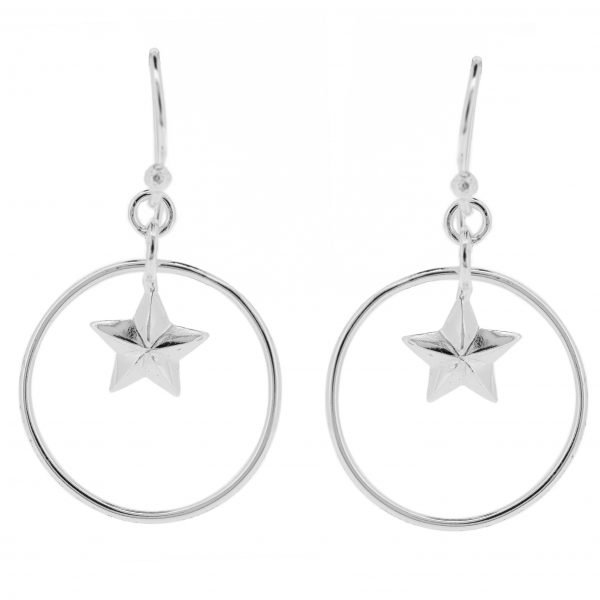Circle Star Earrings