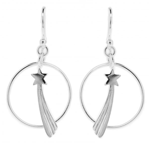 Circle Shooting Star Earrings