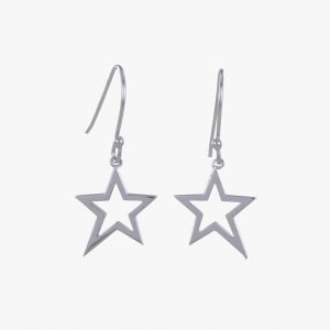 Silhouette star drop earrings
