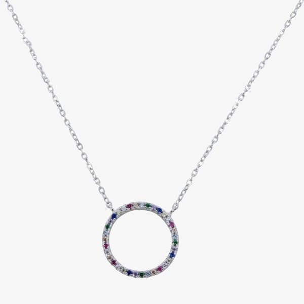 Halo Stone Set Necklace