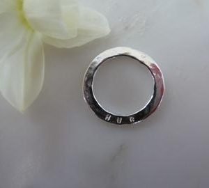 Hug Sentiment Disc Pendant