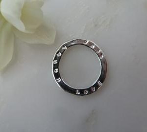 Live Laugh Love Sentiment Disc Pendant