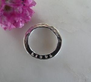 Silver Libra Zodiac Disc