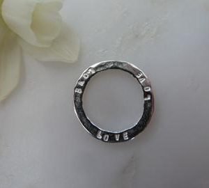 Love Love Love Sentiment Disc Pendant