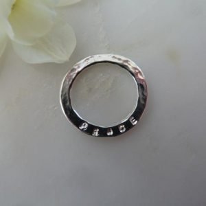 Peace Sentiment Disc Pendant