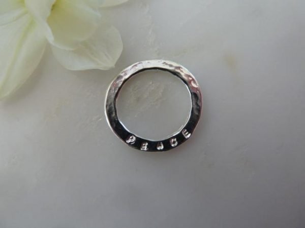 Peace Sentiment Disc Pendant