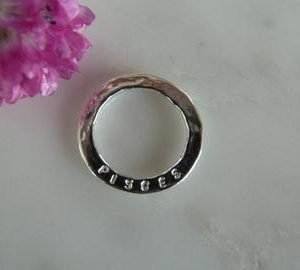 Silver Pisces Zodiac Disc