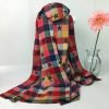 Star Print Reversible Medium-Weight Winter Scarf - Dark Grey - Image 2