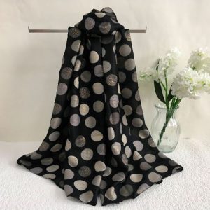 Circles with metallic gold dots - Black/Grey