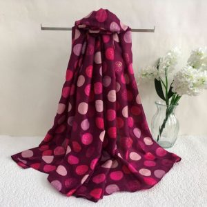Circles with metallic gold dots - Berry/Pinks