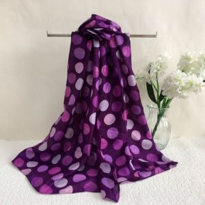 Circles with metallic gold dots - Purple