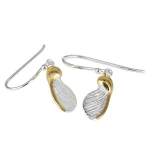 Sycamore Earrings - Sterling Silver & Gold